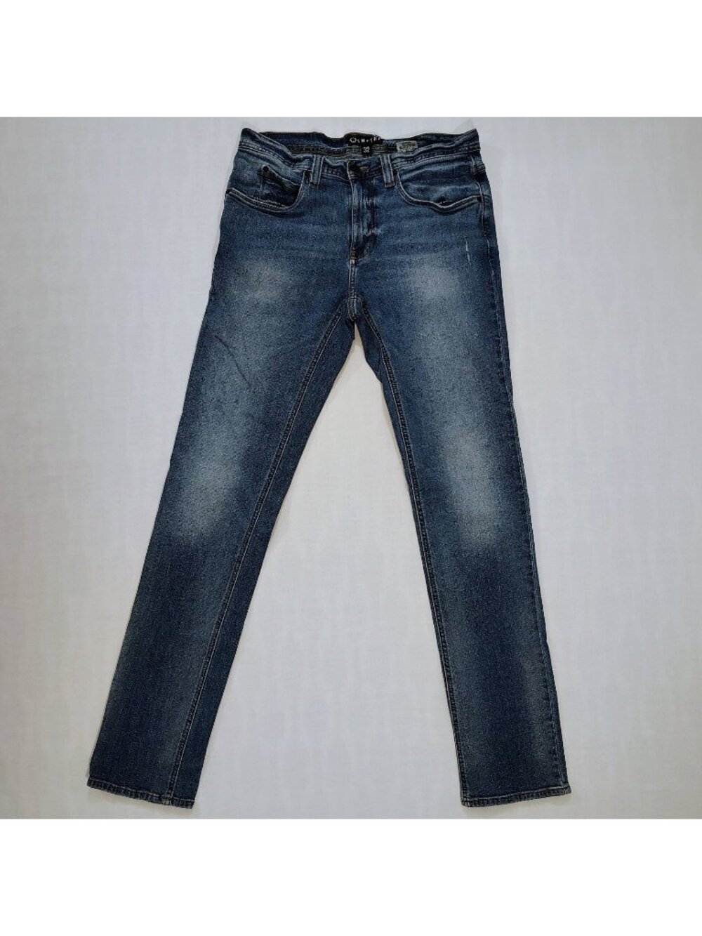Empyre Skeletor Jeans Mens Size 32x32 Low Rise Distressed Medium Wash Denim Blue